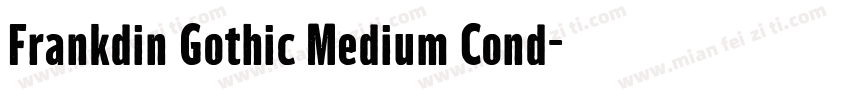Frankdin Gothic Medium Cond字体转换